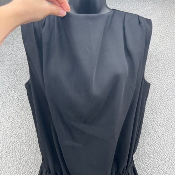 Cos Wide Leg Jumpsuit Womens 10 Black Sleeveless Modern Career Teacher Business - Picture 4 of 12